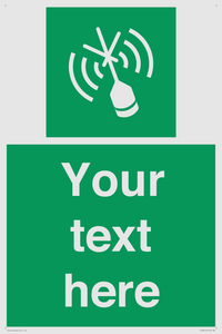 Custom sign safe condition Emergency position beacon